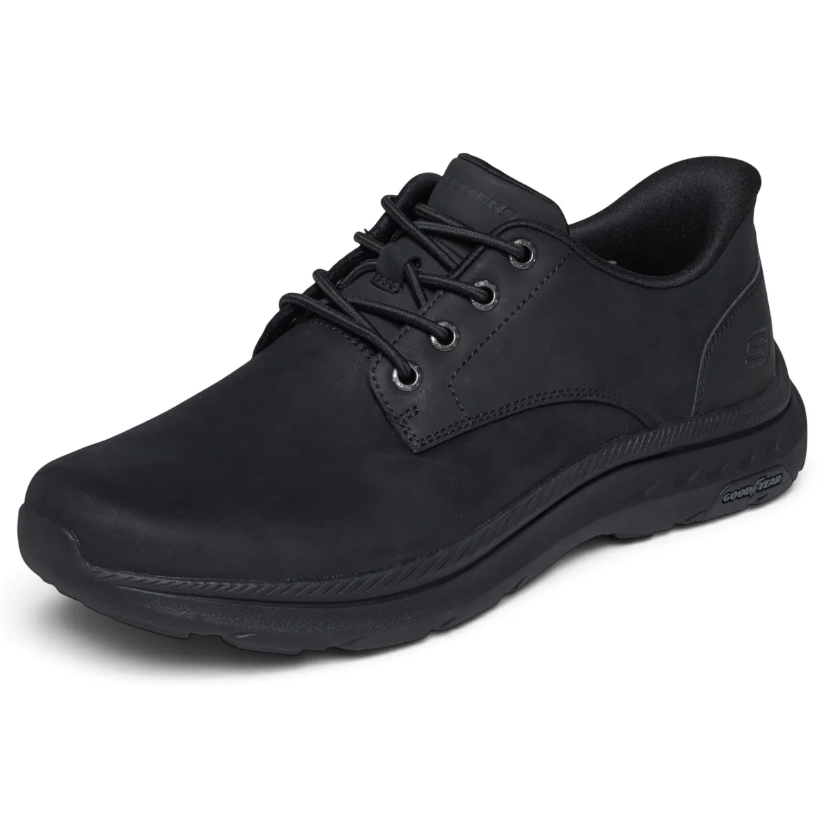 Skechers Pollard Colt Slip-ins nahkaiset kävelykengät musta - Image 7