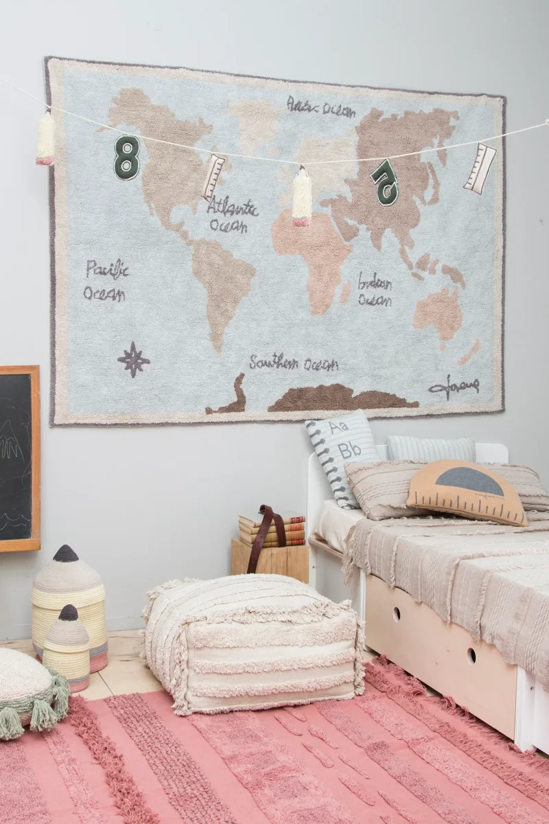 Back to School, Pestävä Matto, Vintage Map - Image 6