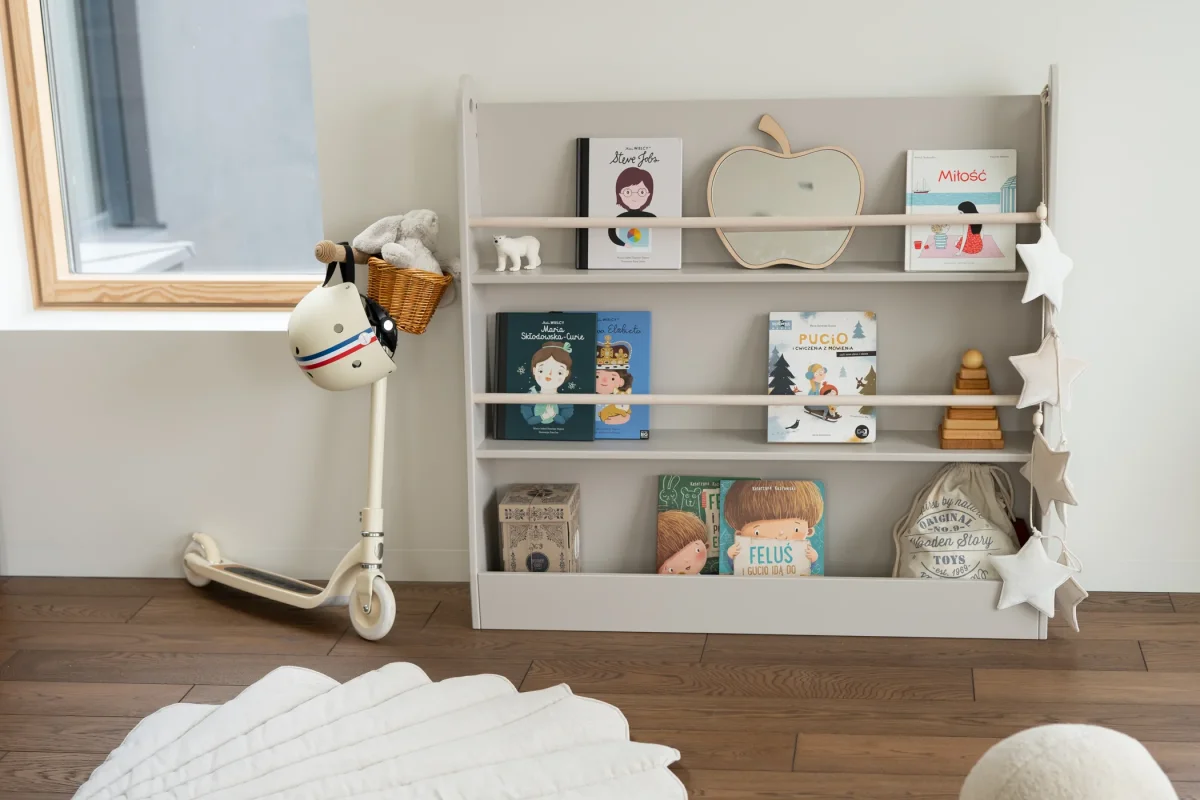Wood Luck Design, Montessori Kirjahylly Bookworm, eri värejä - Image 5
