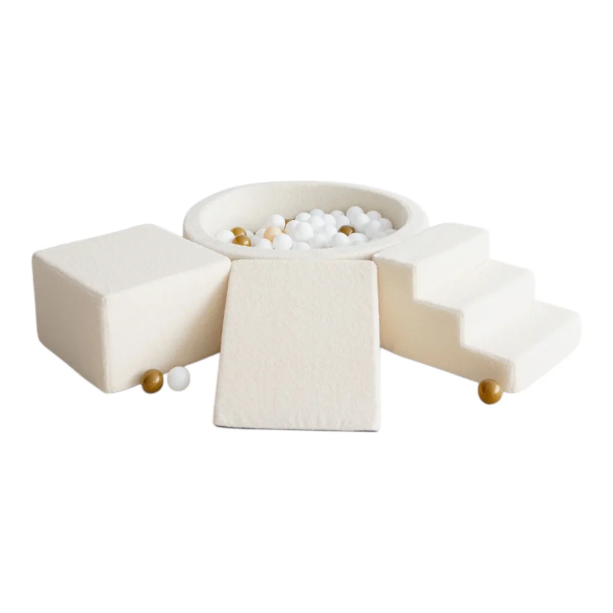 Leikkimoduuli + Pallomeri, Boucle Cream - Image 4