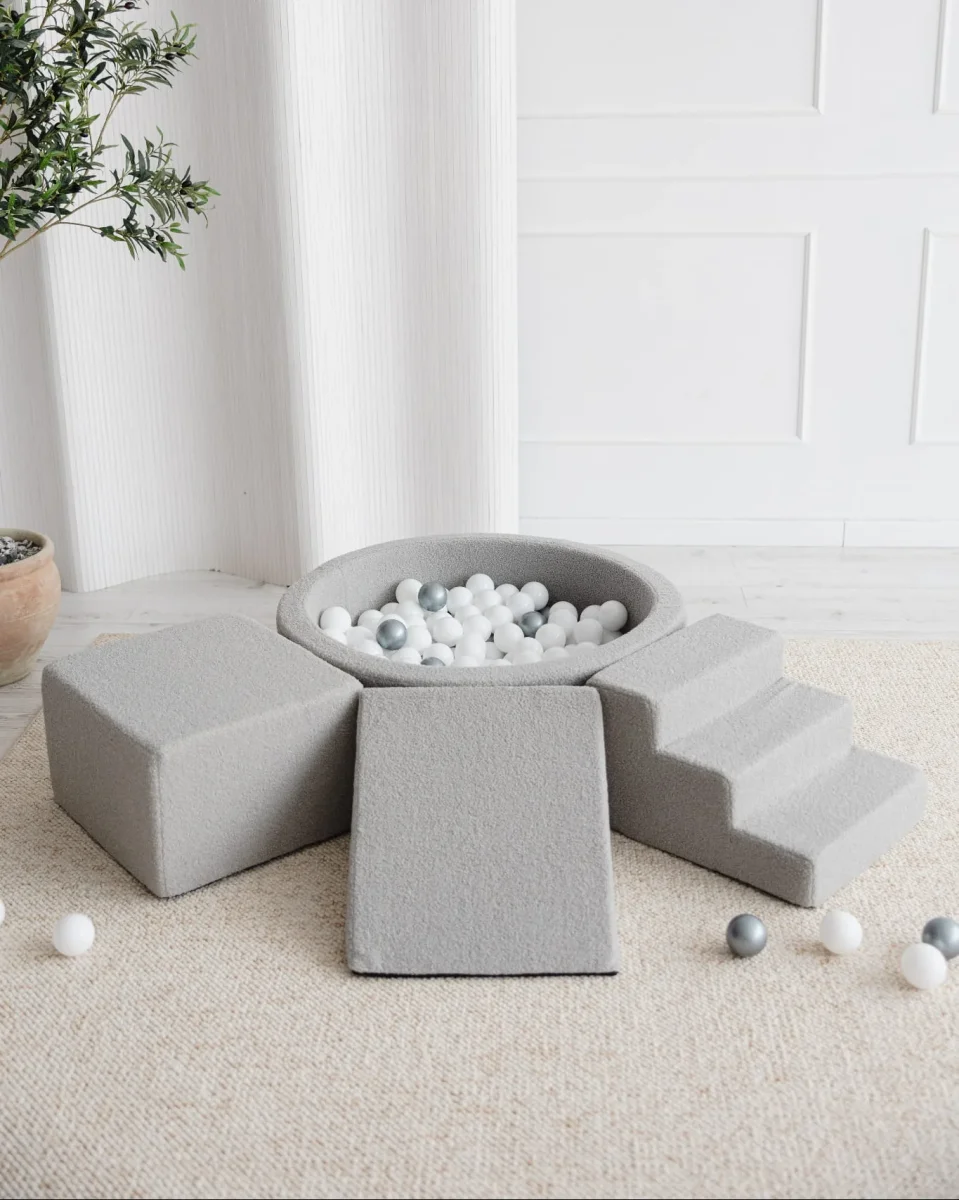 Leikkimoduuli + Pallomeri, Boucle Grey - Image 2