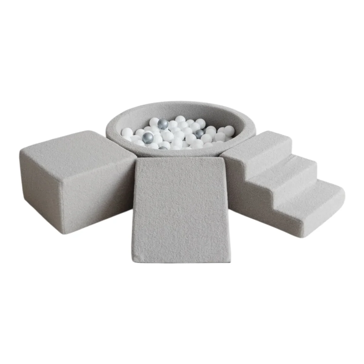 Leikkimoduuli + Pallomeri, Boucle Grey - Image 6