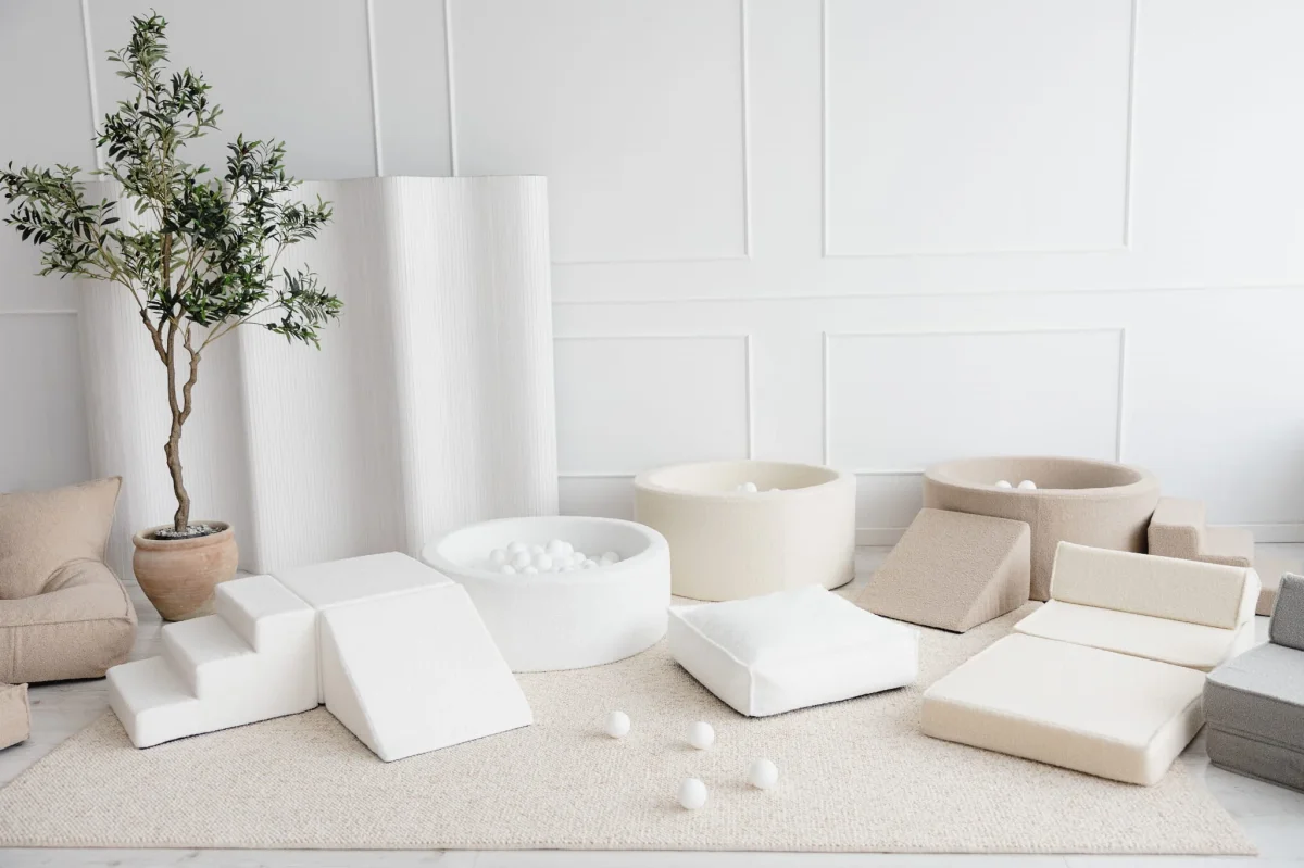 Leikkimoduuli + Pallomeri, Boucle Cream - Image 6
