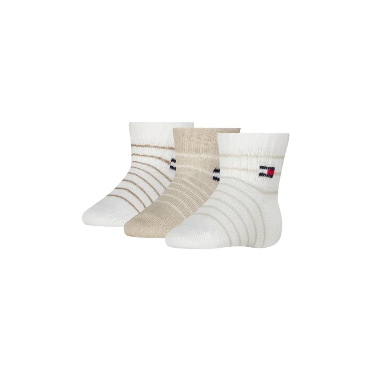 Tommy Hilfiger vauvojen sukat ruskea/valkoinen 3-paria